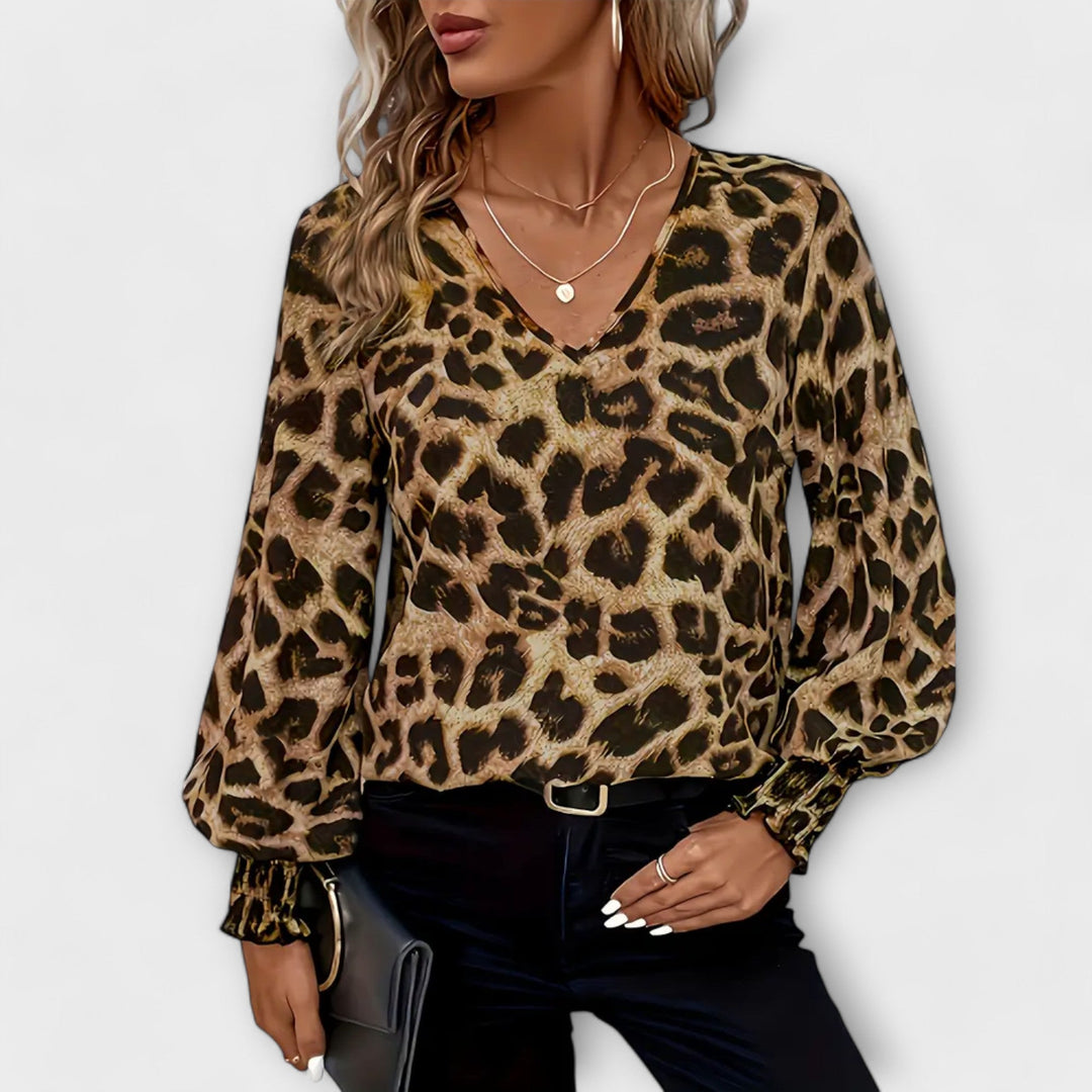 Stylová blůza s leopardím potiskem