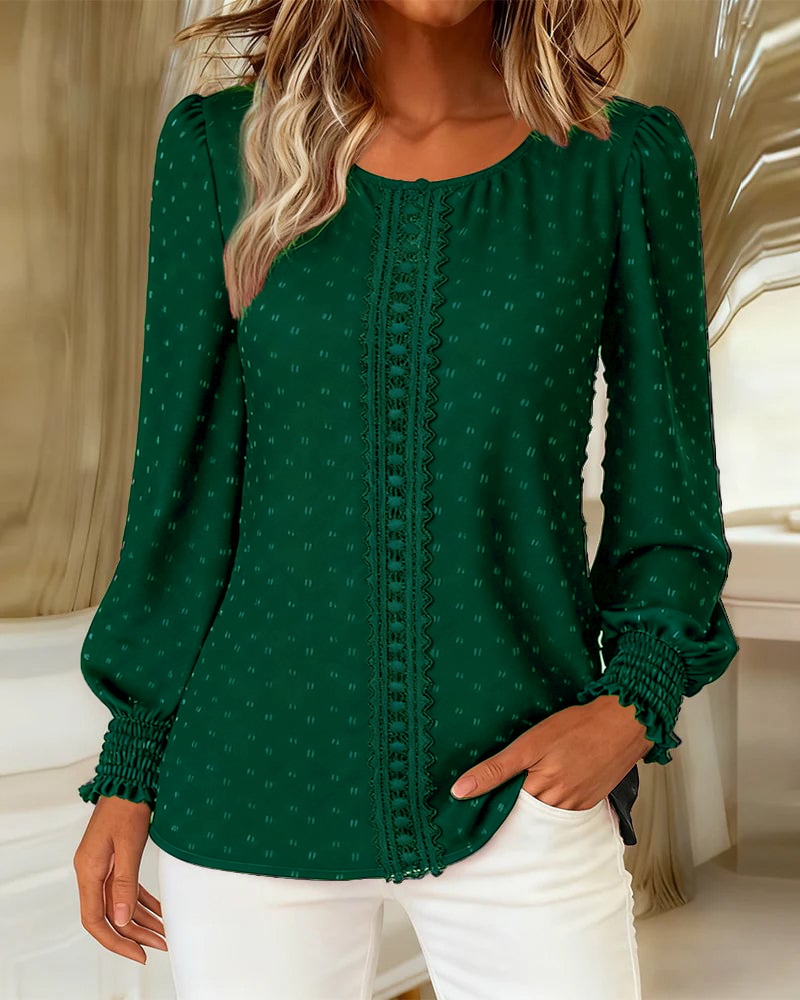 Tereza - Elegantní top s dlouhým rukávem