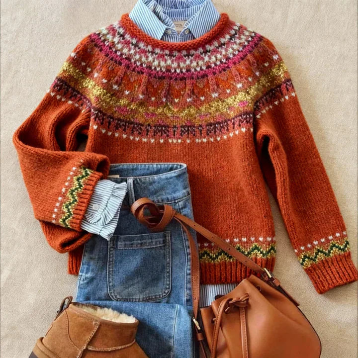 Simona™ | Chic Vintage Pletený Svetr