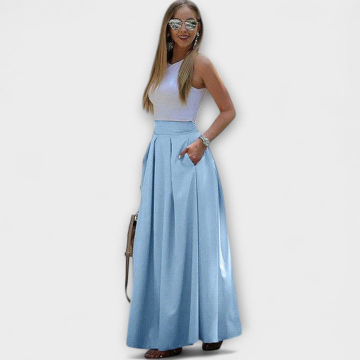 Tzafira – Elegantní Maxi Sukně s Vysokým Pasem