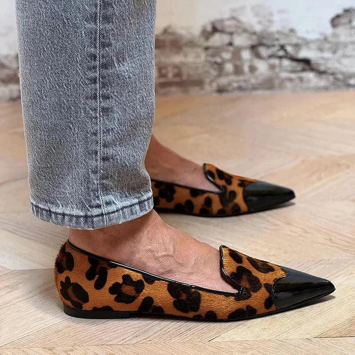 Elegantní baleríny s zvířecím potiskem