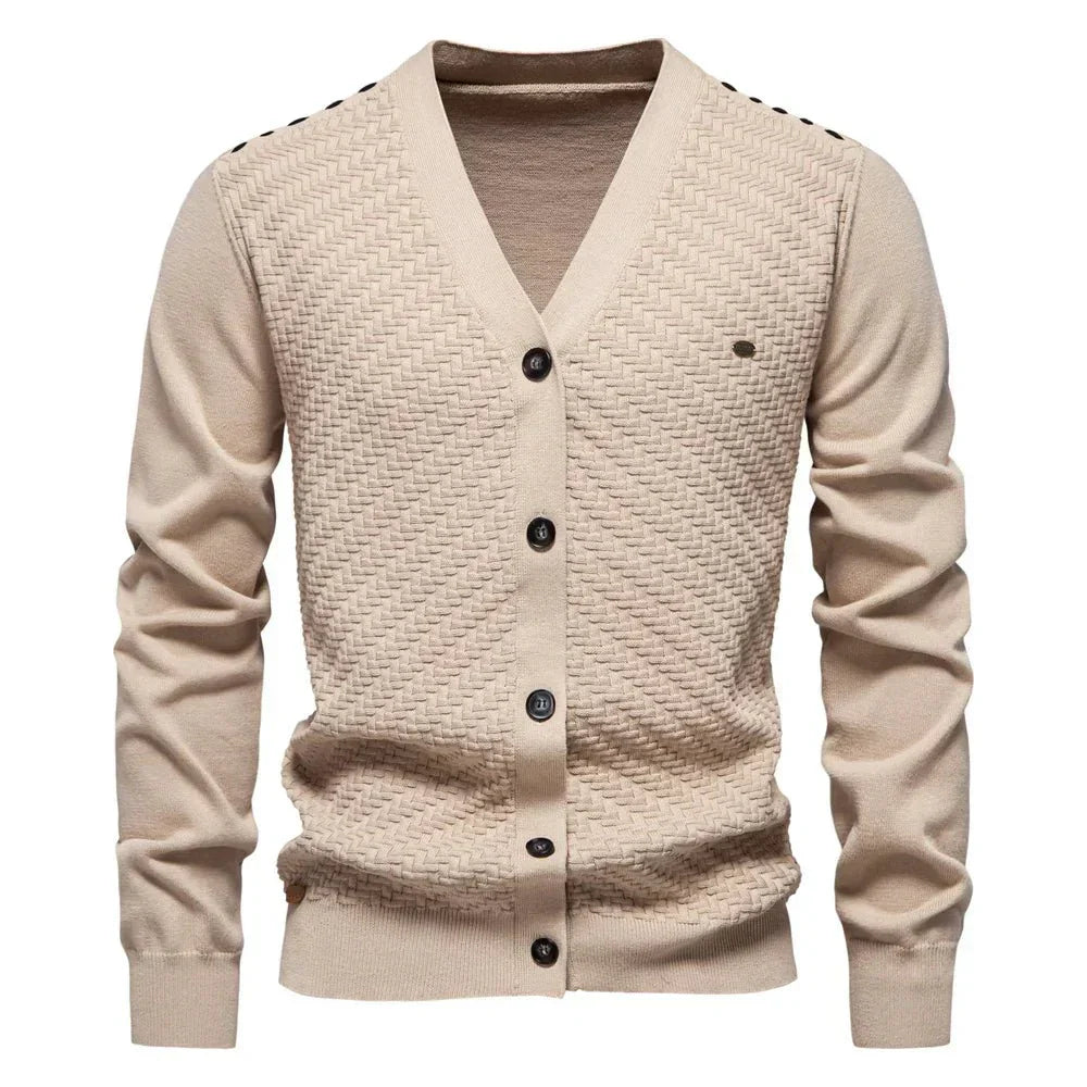 Schneider | Teplý pánský cardigan s V-výstřihem
