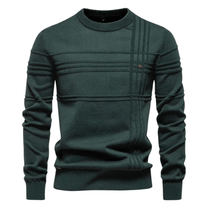 Burkhard | Stylový pánský svetr s kostkovaným designem