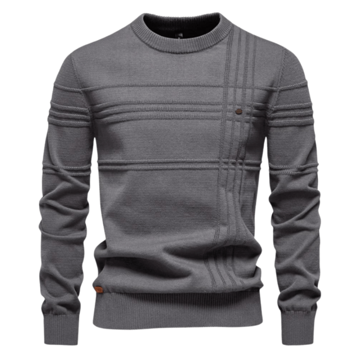 Burkhard | Stylový pánský svetr s kostkovaným designem