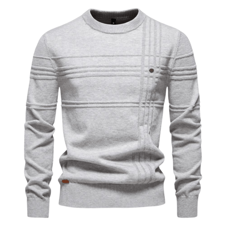 Burkhard | Stylový pánský svetr s kostkovaným designem