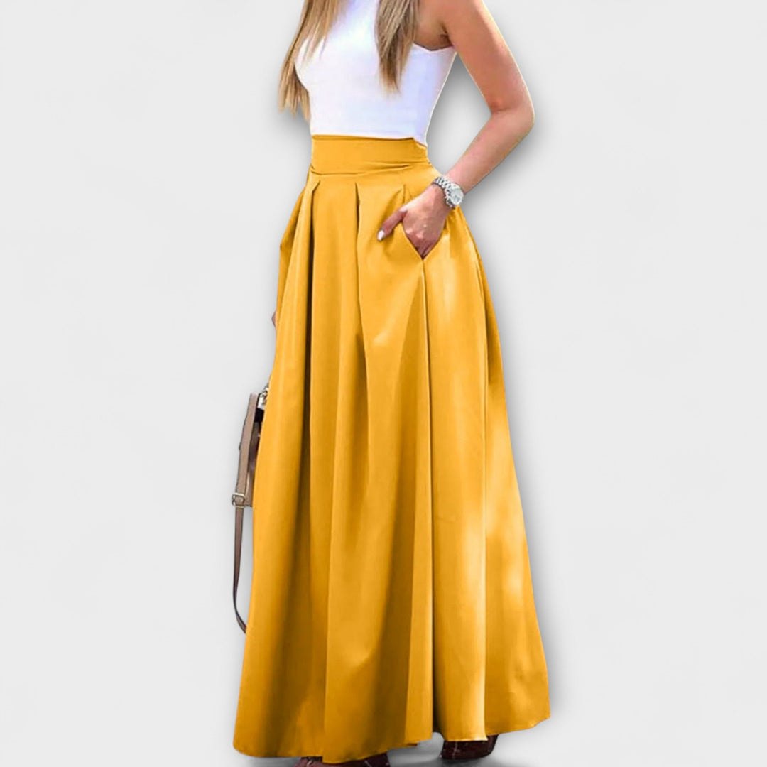 Tzafira – Elegantní Maxi Sukně s Vysokým Pasem