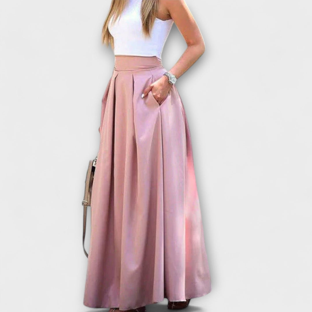 Tzafira – Elegantní Maxi Sukně s Vysokým Pasem