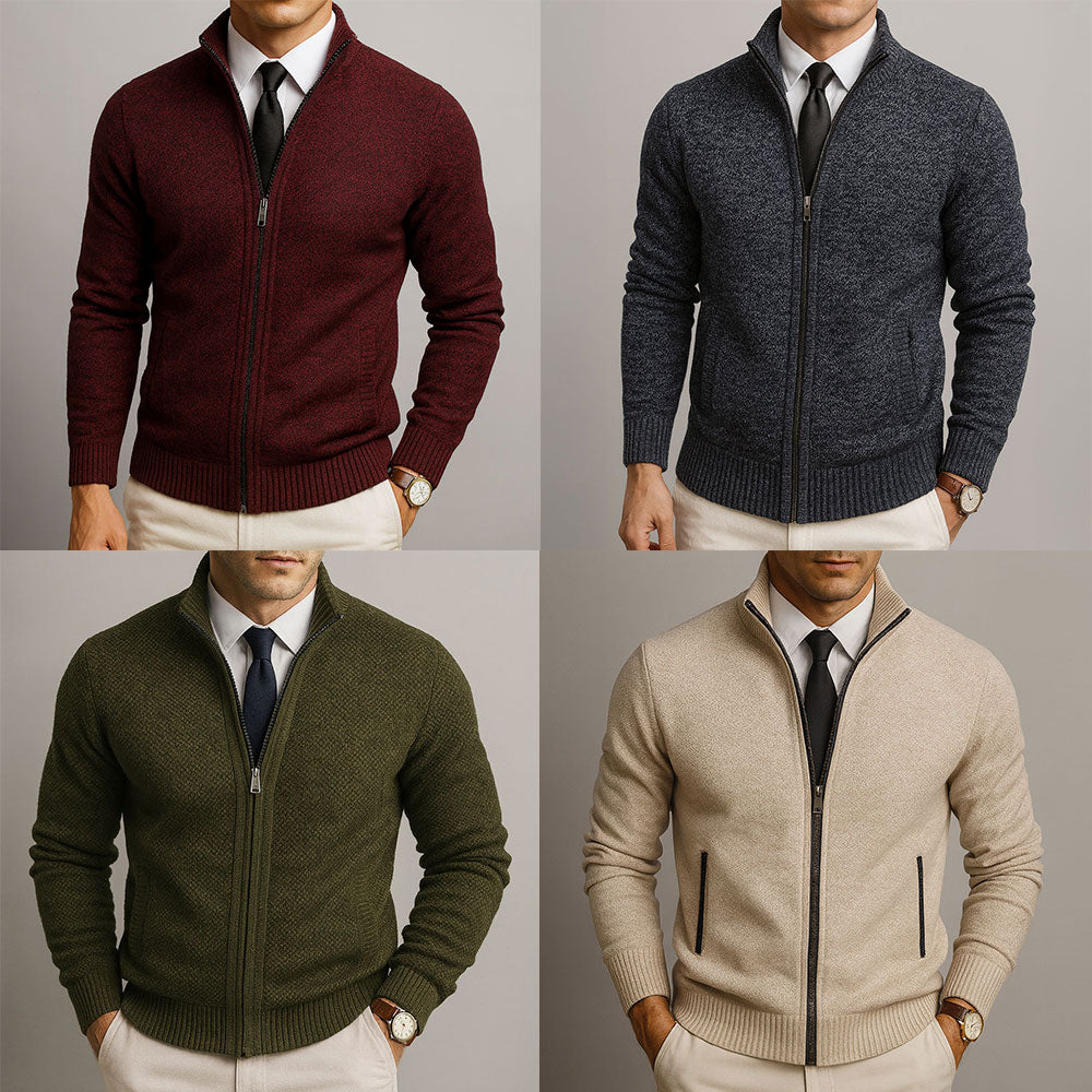 Lucian I Cardigan se Zipem z Merino Vlny