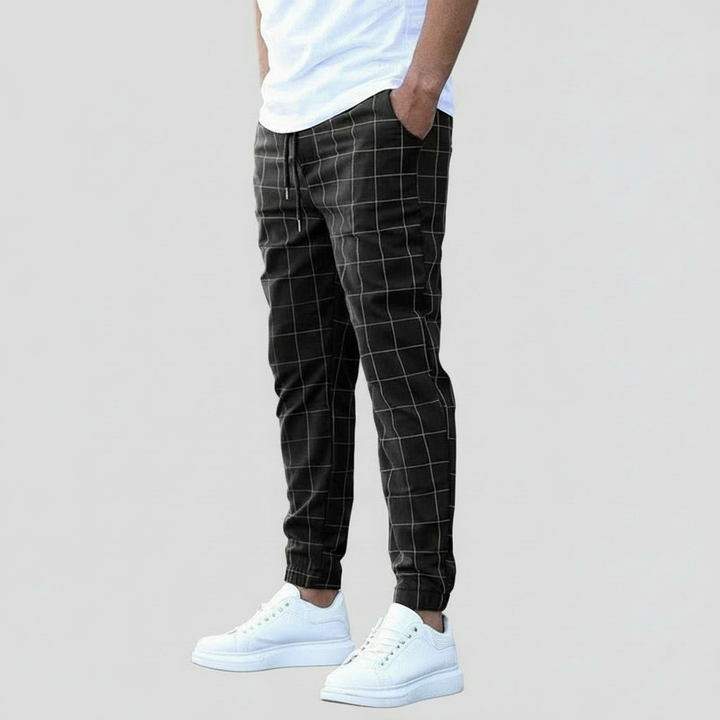 Shane | Elegantní Jogger Kalhoty s Károvaným Vzorem