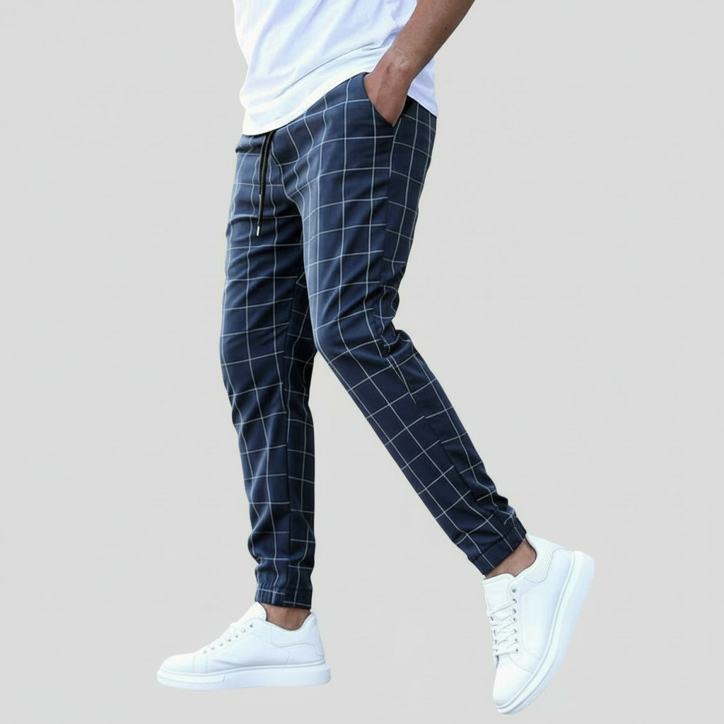 Shane | Elegantní Jogger Kalhoty s Károvaným Vzorem
